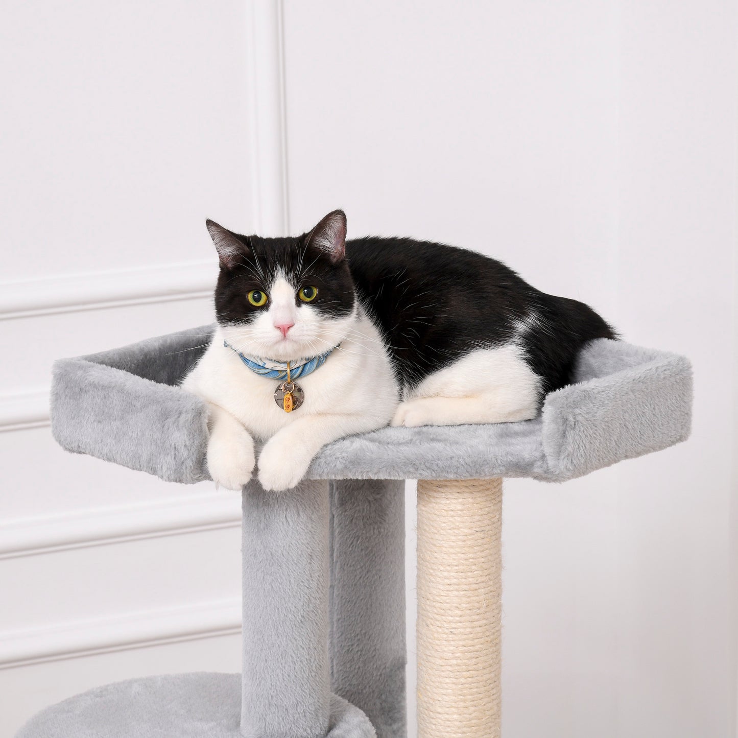 Cat Tree Multi-level Kitten Tower w/ Scratching Post Condo Plush Perches