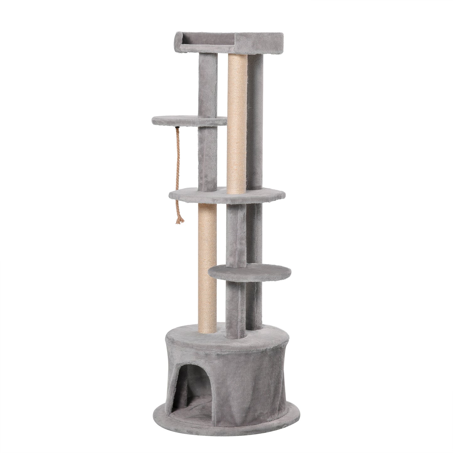 Cat Tree Multi-level Kitten Tower w/ Scratching Post Condo Plush Perches