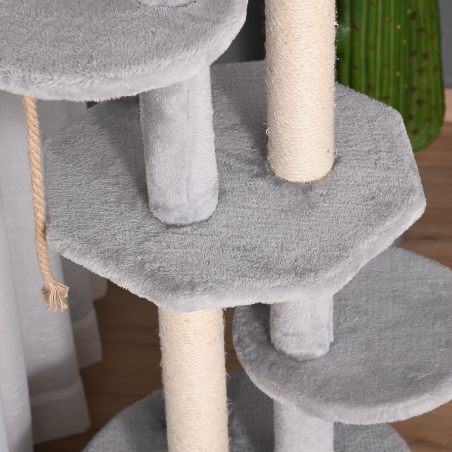 Cat Tree Multi-level Kitten Tower w/ Scratching Post Condo Plush Perches