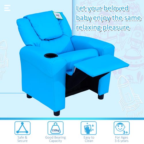 Kids Recliner Armchair Games Chair Children Seat Girls Boys Sofa HOMCOM