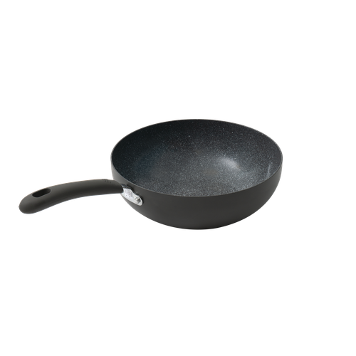 Durastone Grey 28cm Wok with lid