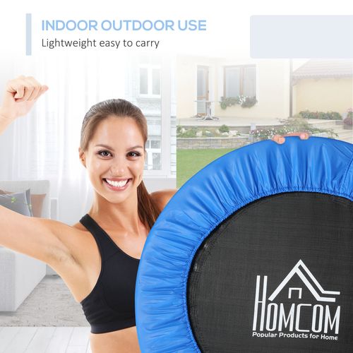 Foldable Mini Fitness Trampoline Exercise Rebounder Jumper, Blue HOMCOM