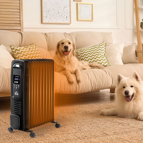 2720W Digital Oil Filled Radiator Portable Electric Heater with LED Display