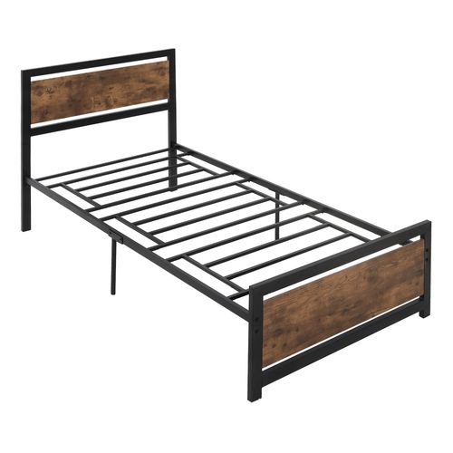 HOMCOM Single Size Metal Bed Frame w/ Headboard & Footboard, 97x195x103cm