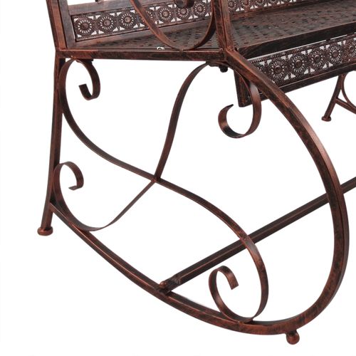 Rocking Chair Swing Bench Loveseat Metal Bronze Garden Outdoor