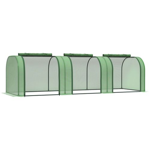 Tunnel Greenhouse Green Grow House Steel Frame Garden Backyard w/ Zipped Doors