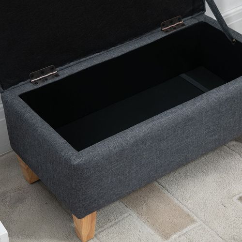 Linen Storage Ottoman Footstool for Toy Box, Bed End, Shoe Bench, Seating