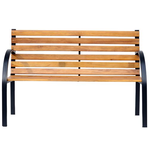 Garden Bench, 122Lx60Wx80H cm-Steel/Wood