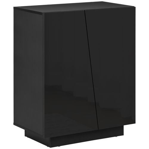 High Gloss Storage Cabinet for Bedroom Living Room Dining Room Black