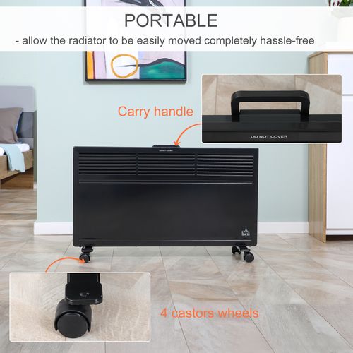 Convector Radiator Heater Freestanding or Wall-mounted Portable Electric Heating