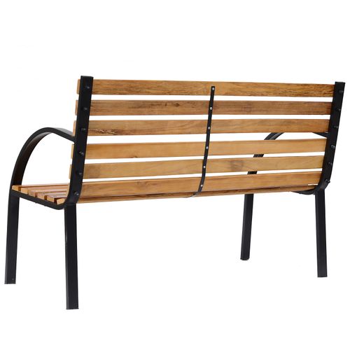 Garden Bench, 122Lx60Wx80H cm-Steel/Wood