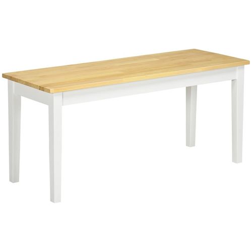 Wood Dining Bench Wooden Bench for 2 People, Natural Wood Effect