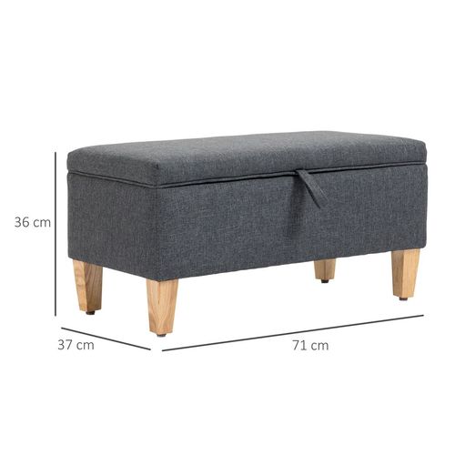 Linen Storage Ottoman Footstool for Toy Box, Bed End, Shoe Bench, Seating