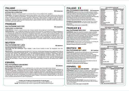 Multivits and Iron+ 180 Tablets by Prowise Healthcare