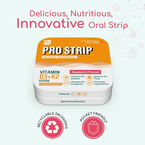 PROSTRIP®️ Vitamin D3 + K2 – 30 Oral Vegan Strips