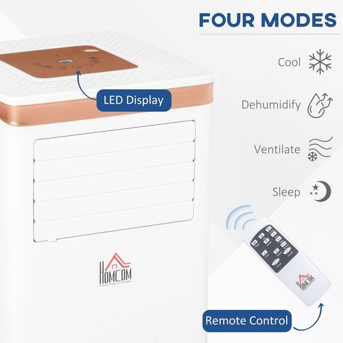 HOMCOM 10000 BTU Portable Air Conditioner 4 Modes LED Display Timer Home Office