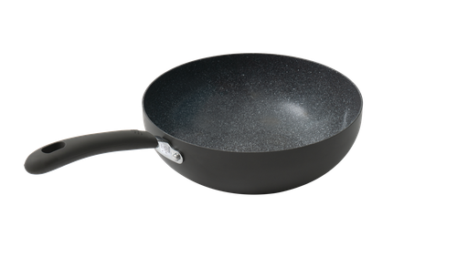 Durastone Grey 28cm Wok with lid