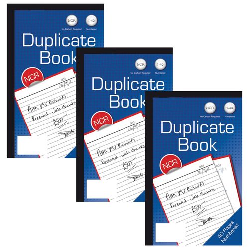 3 x Duplicate Book - Ncr 40 page sets