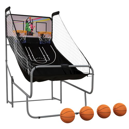 SPORTNOW Basketball Arcade Game with Double Hoops, Electronic Scorer