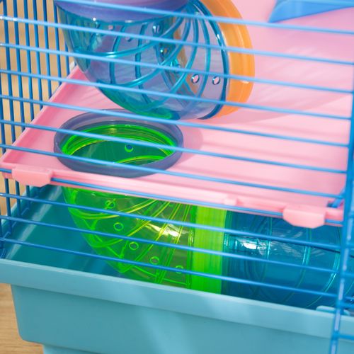 5 Tiers Hamster Cage Animal Travel Carrier Habitat W/ Accessories Pawhut