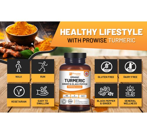 Prowise Turmeric Curcumin 1440mg with Black Pepper & Ginger