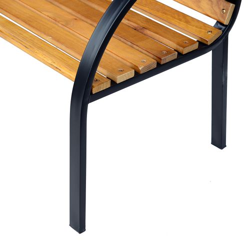 Garden Bench, 122Lx60Wx80H cm-Steel/Wood